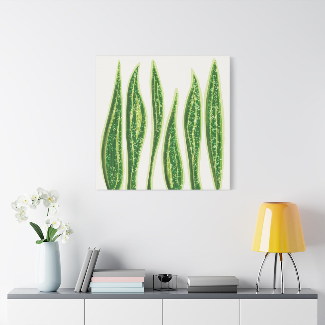Snake Plant Canvas Print Matte 1.25 Inch Stretch Canvas Wall Art For Living Room Decor