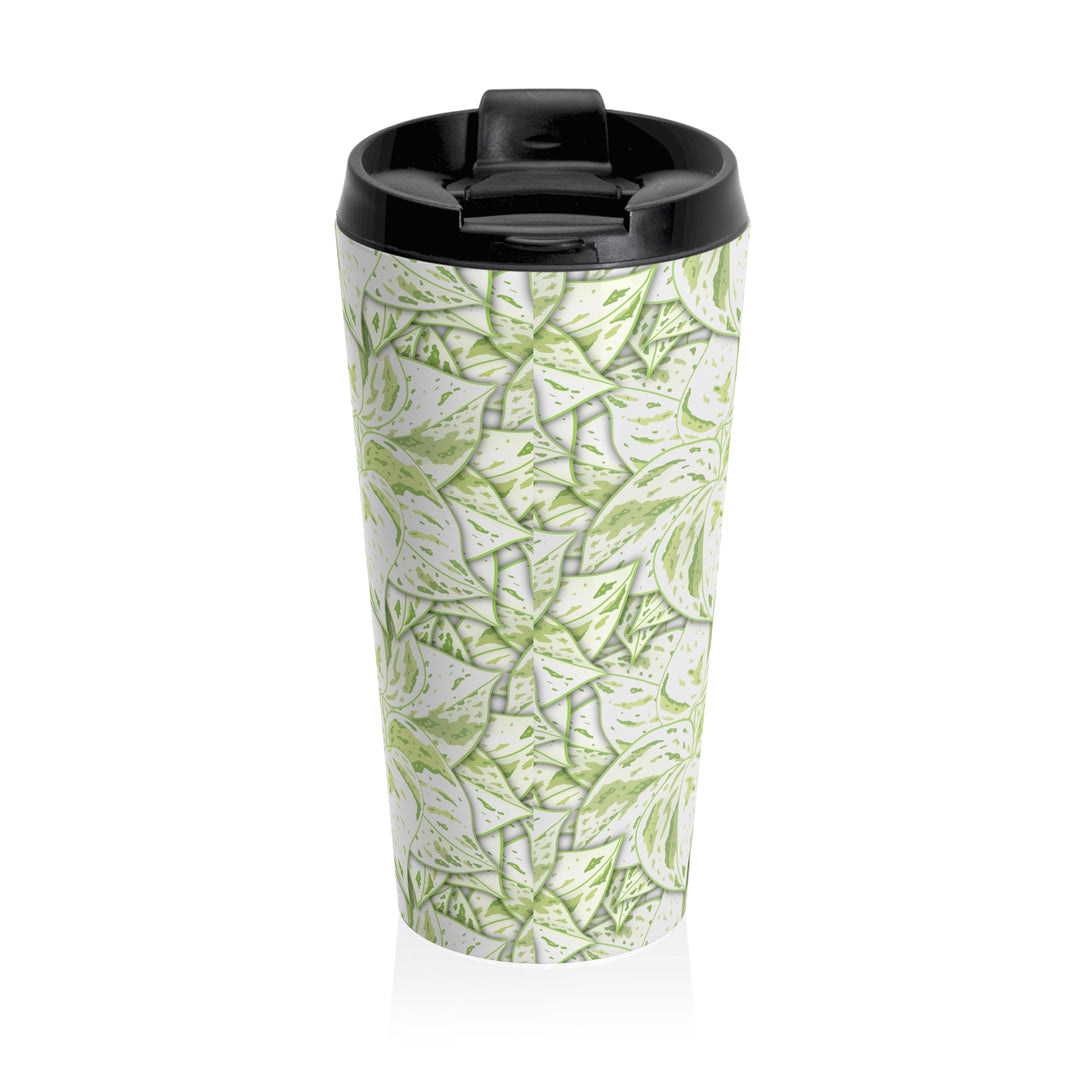 Snow Queen 20 Oz Stainless Steel Travel Tumbler With White Foliage Design For Hot And Cold Coffee