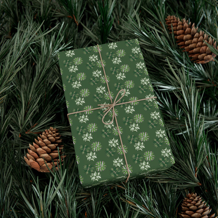 Manjula Pothos, Variegated Syngonium &amp; Stromanthe Triostar Wrapping Paper – Botanical Gift Wrap Roll