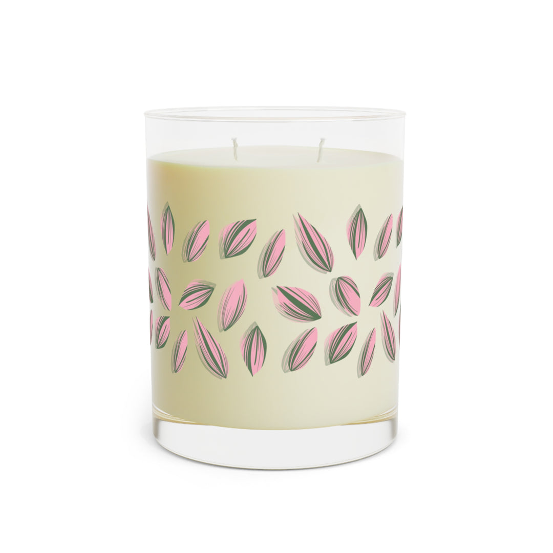 Tradescantia Nanouk Pattern 11oz Scented Candle White Tea Fig Minted Lavender Sage Ocean Mist Moss The Potted Pixel