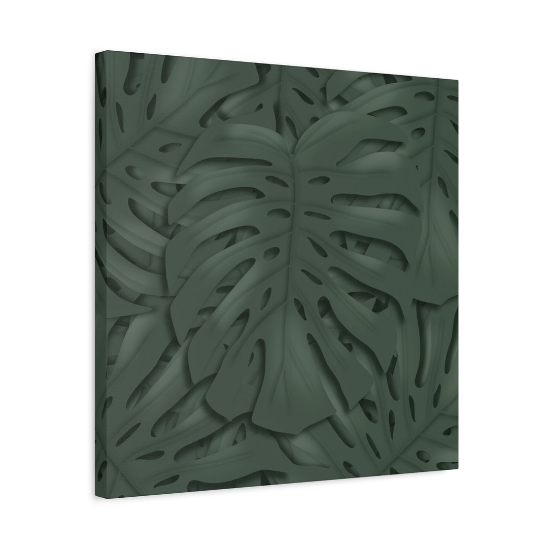 Monstera Canvas Art Tropical Leaf Wall Decor Durable Matte Finish Cotton Canvas Print 24x36