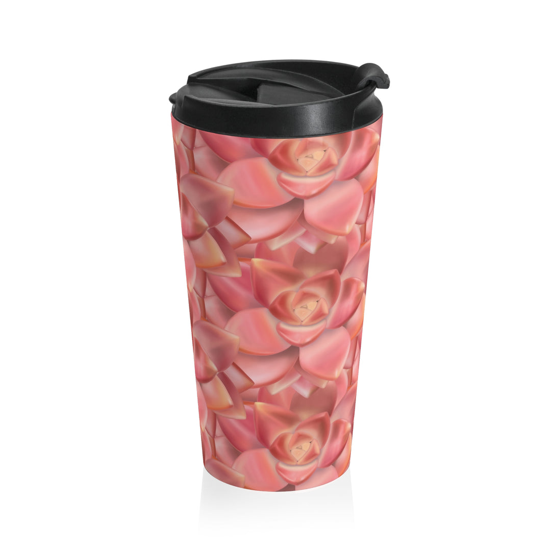 Succulent Tumbler 20 Oz Stainless Steel Vacuum Insulated Cup With Rosette Pattern