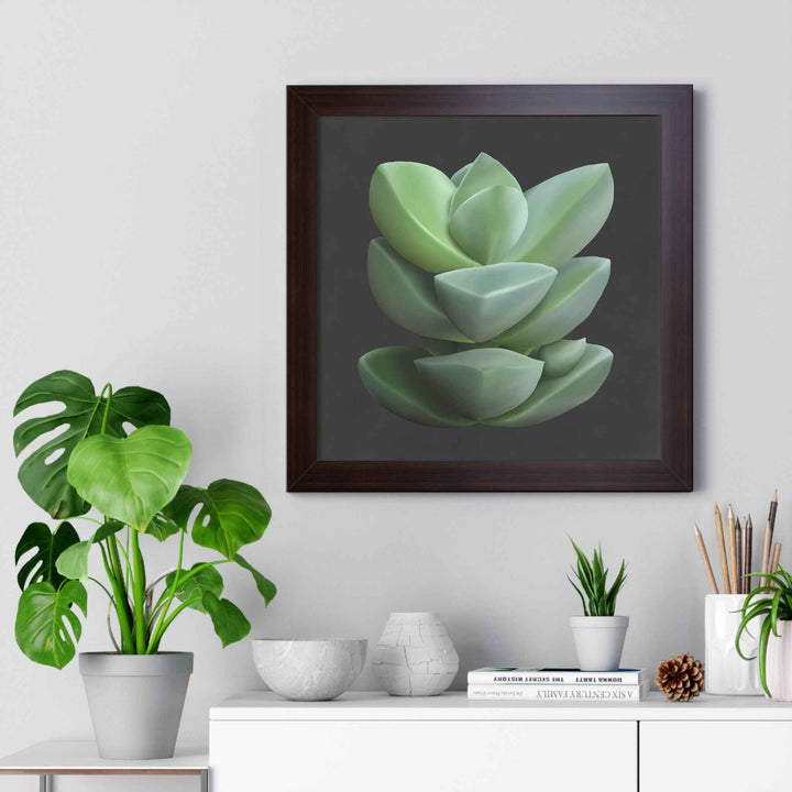 Crassula Succulent Framed Poster Vertical Botanical Wall Art