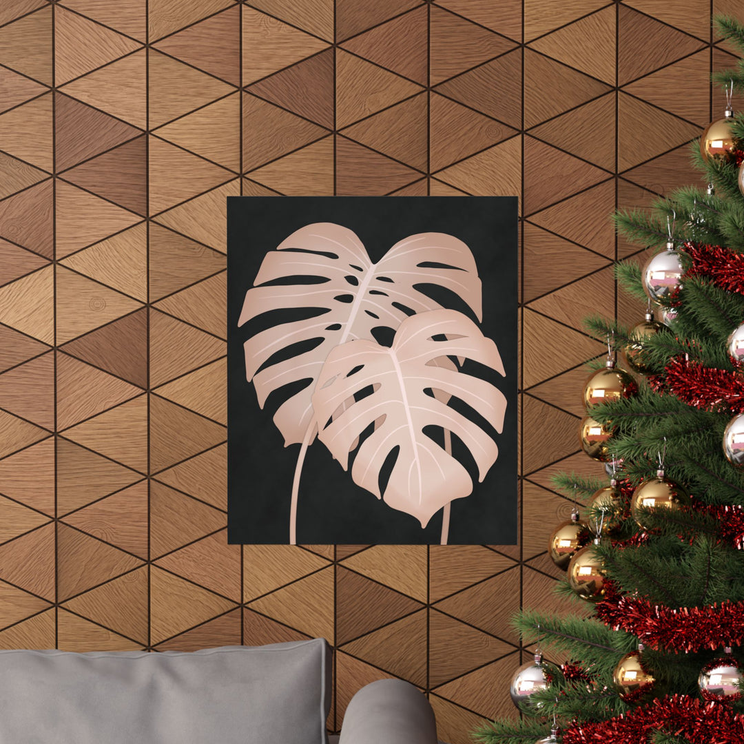 Pink Monstera Botanical Print – Unframed Wall Art