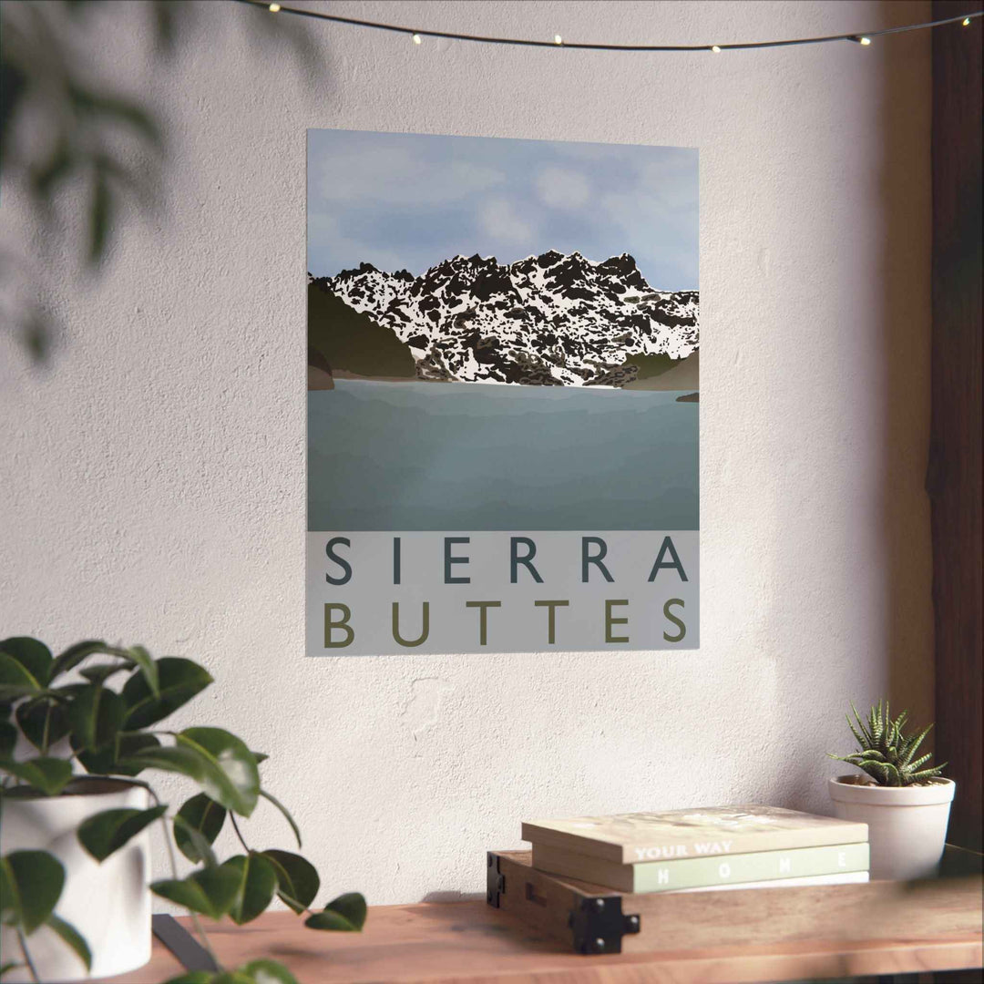 Sierra Buttes Minimalist Print