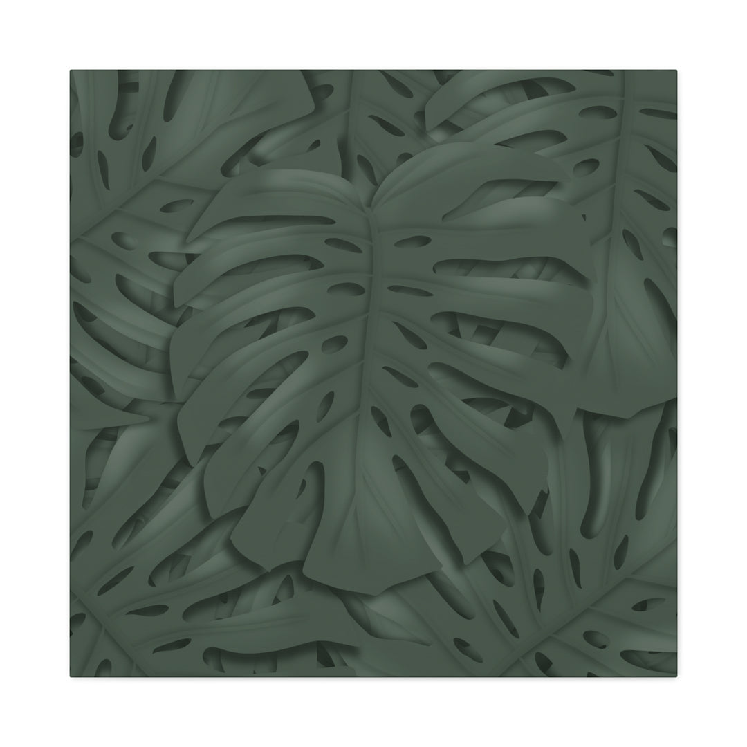 Monstera Canvas Art Tropical Leaf Wall Decor Durable Matte Finish Cotton Canvas Print 24x36