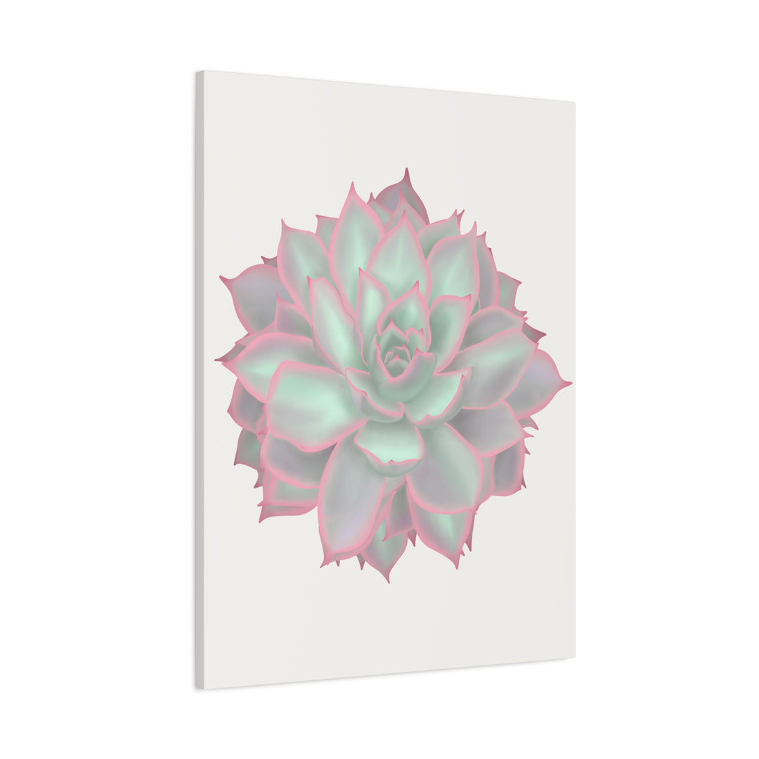 Echeveria Violet Queen Canvas Wall Art Rosette Succulent Print With Matte Finish