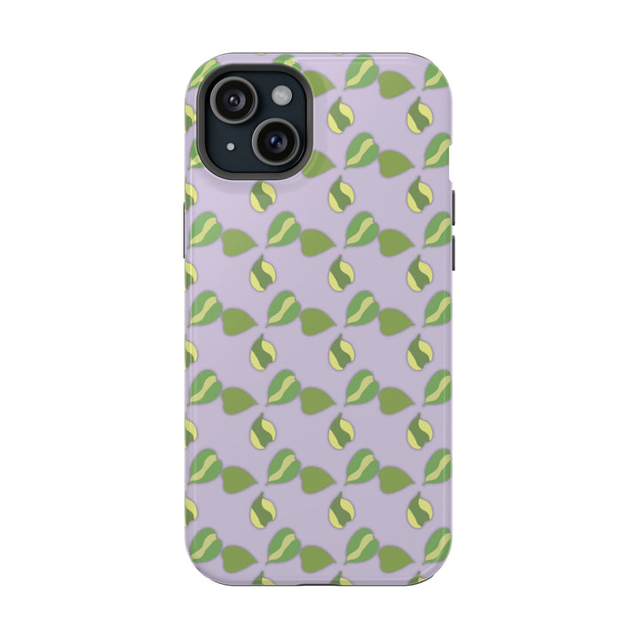 Hoya Kerrii Pattern Impact Resistant Phone Case Green Botanical Protective Cover Full Wrap Print