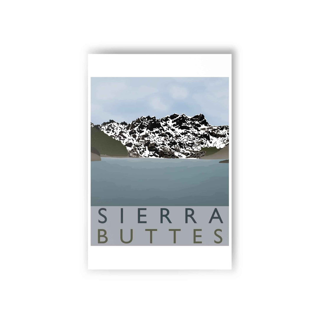 Sierra Buttes Minimalist Postcard, 10-pack