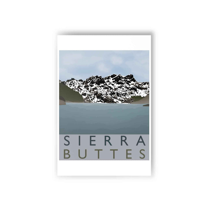 Sierra Buttes Minimalist Postcard, 10-pack
