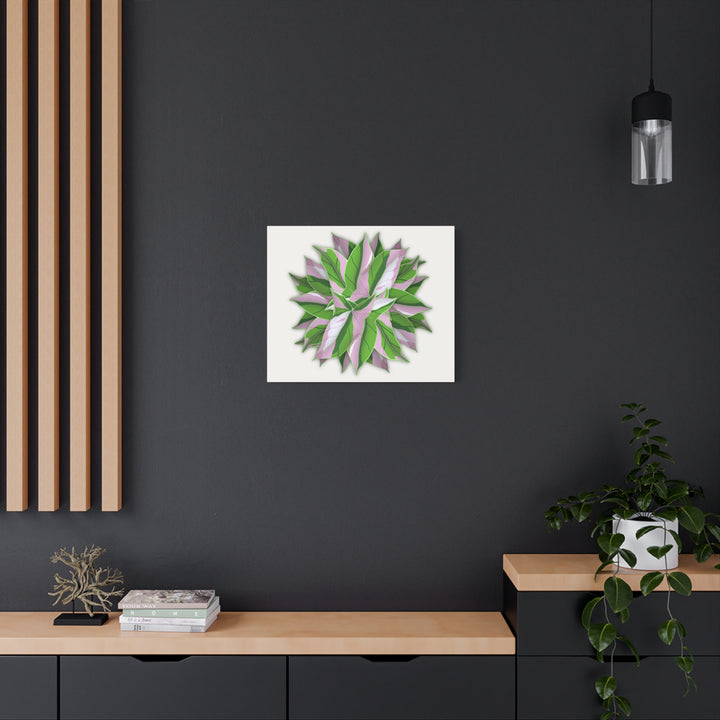 Syngonium Tricolor Canvas Print – Botanical Wall Art - The Potted Pixel