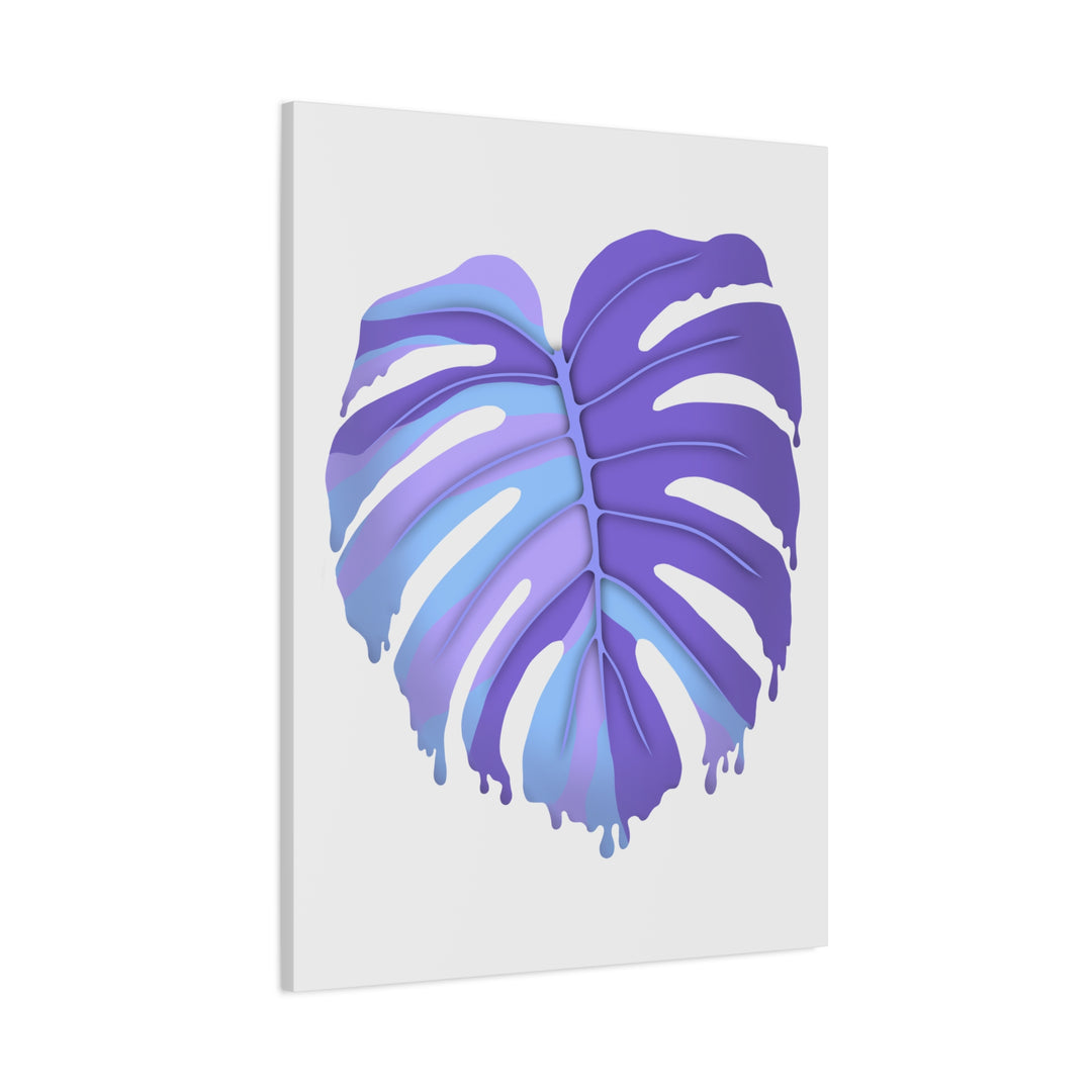 Purple Monstera Canvas Print The Potted Pixel Modern Wall Art For Living Room Decor