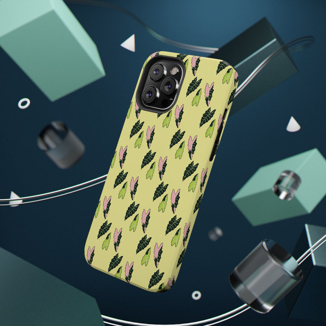 Alocasia Pattern Phone Case – Dual Layer Protective Cover