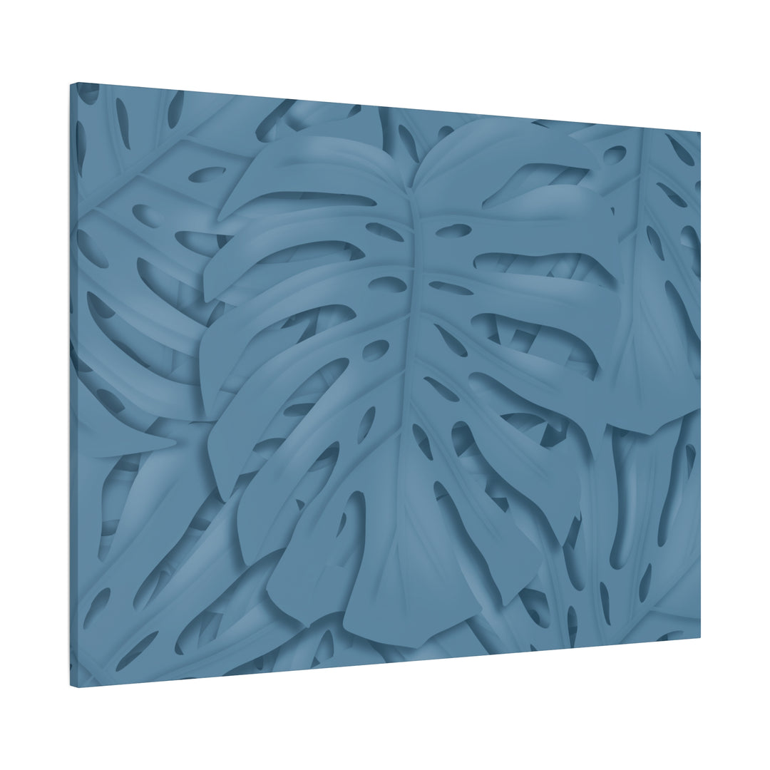 Monstera Canvas Art Blue Monstera Print With Durable Matte Finish For Modern Indoor Wall Decor