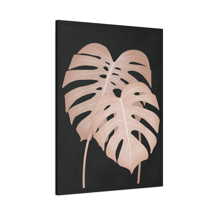 Pink Monstera Canvas Print – Botanical Wall Art