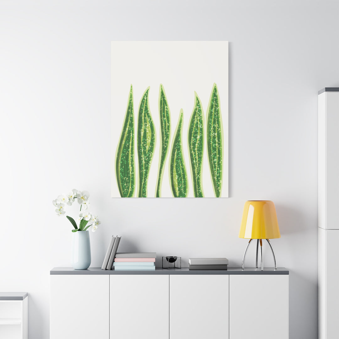 Snake Plant Canvas Print Matte 1.25 Inch Stretch Canvas Wall Art For Living Room Decor