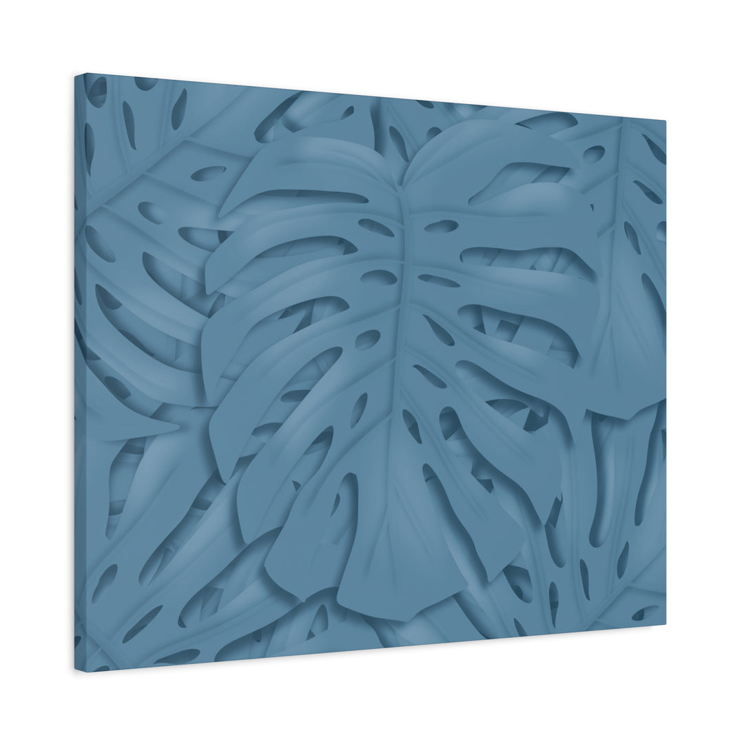 Monstera Canvas Art Blue Monstera Print With Durable Matte Finish For Modern Indoor Wall Decor