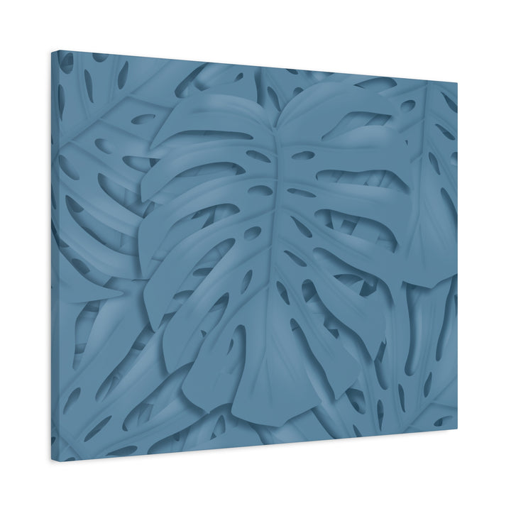 Monstera Canvas Art Blue Monstera Print With Durable Matte Finish For Modern Indoor Wall Decor