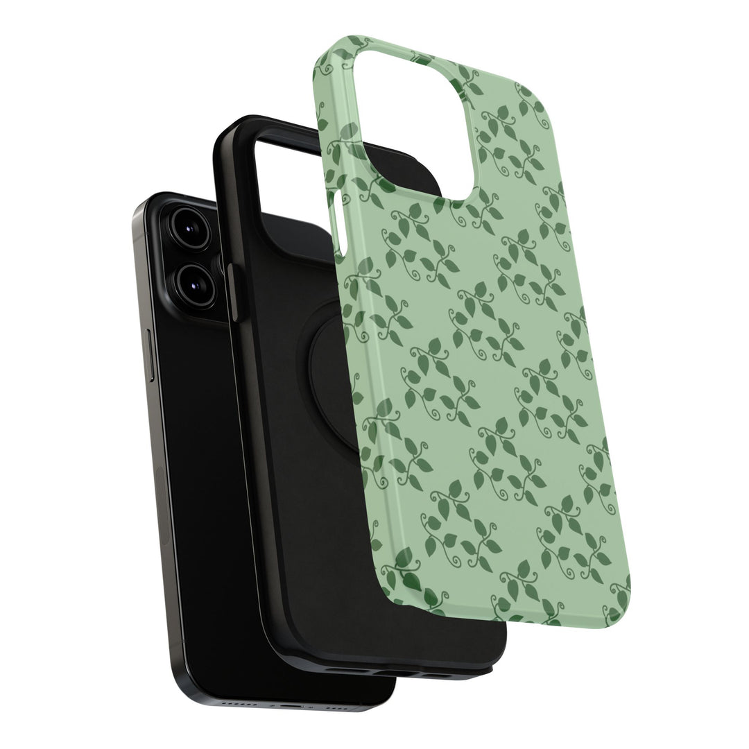 Pothos Pattern Phone Case – Dual Layer Protective Cover