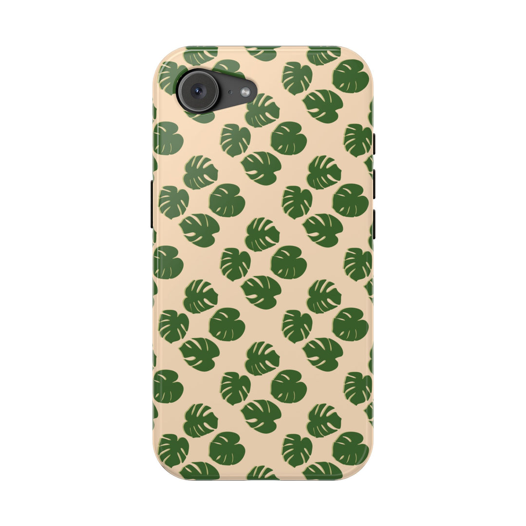Monstera Pattern Phone Case – Dual Layer Protective Cover