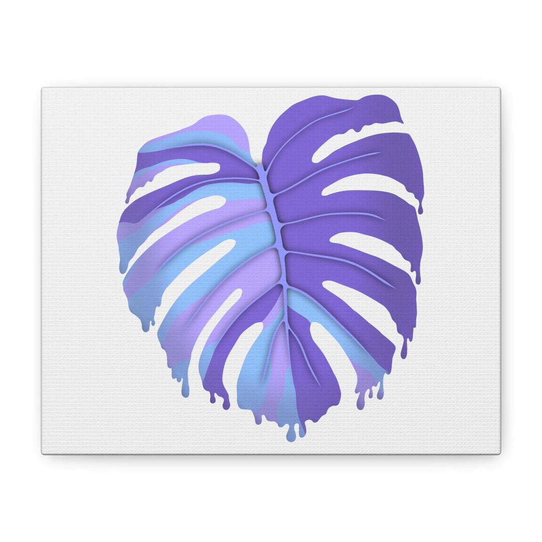 Purple Monstera Canvas Print The Potted Pixel Modern Wall Art For Living Room Decor