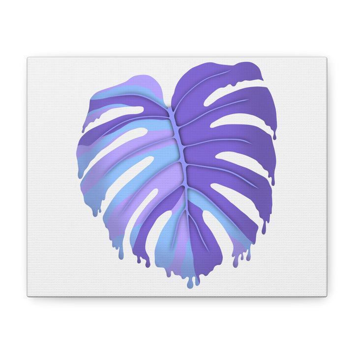 Purple Monstera Canvas Print The Potted Pixel Modern Wall Art For Living Room Decor