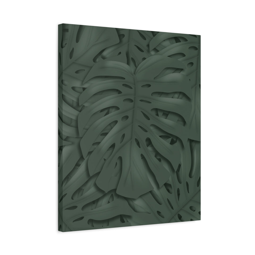 Monstera Canvas Art Tropical Leaf Wall Decor Durable Matte Finish Cotton Canvas Print 24x36