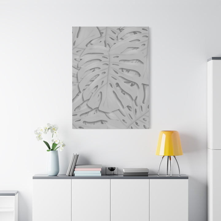 Monstera Canvas Art 24x36 Matte Texture Indoor Botanical Wall Print Modern Home Decor