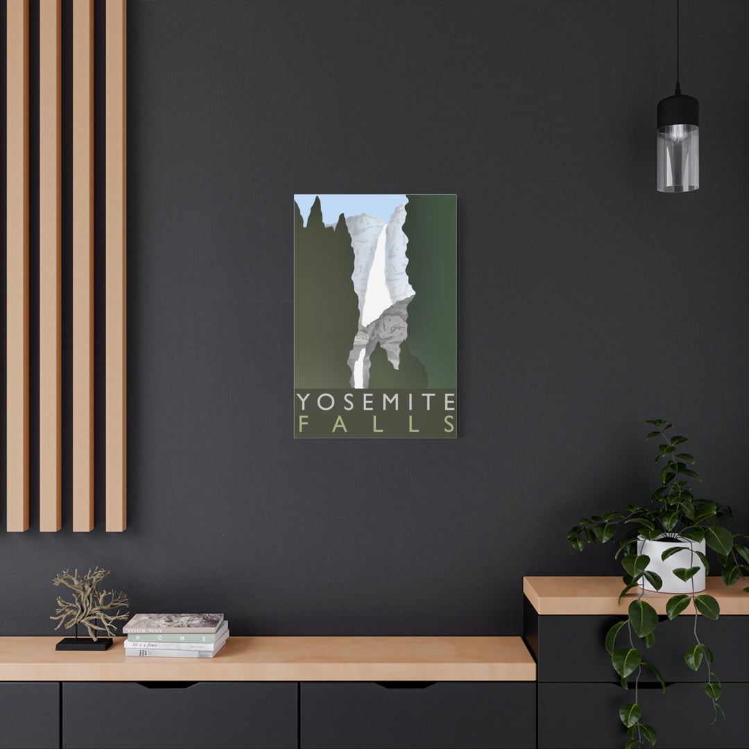 Minimalist Yosemite Waterfall Canvas Wall Art With Matte Finish For Living Room Decor