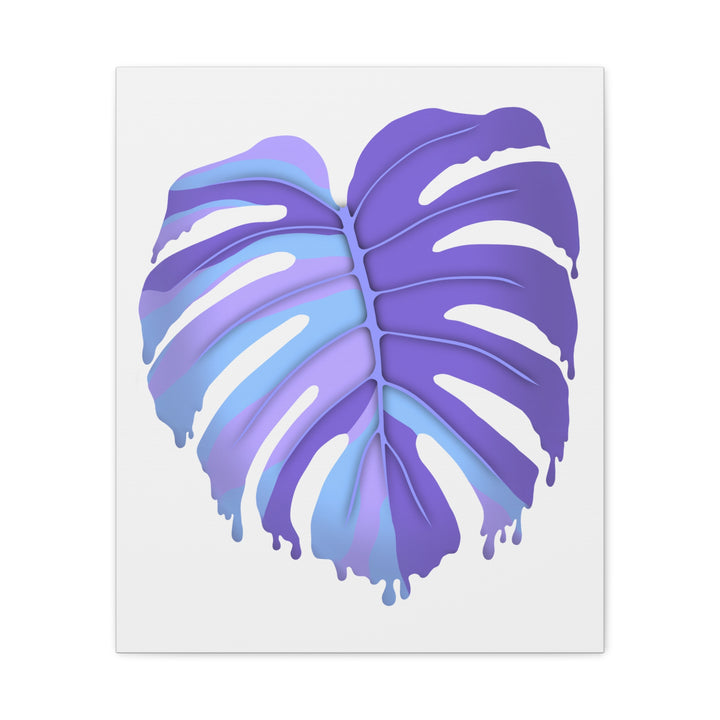 Purple Monstera Canvas Print The Potted Pixel Modern Wall Art For Living Room Decor