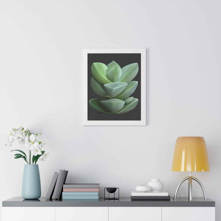 Crassula Succulent Framed Poster Vertical Botanical Wall Art