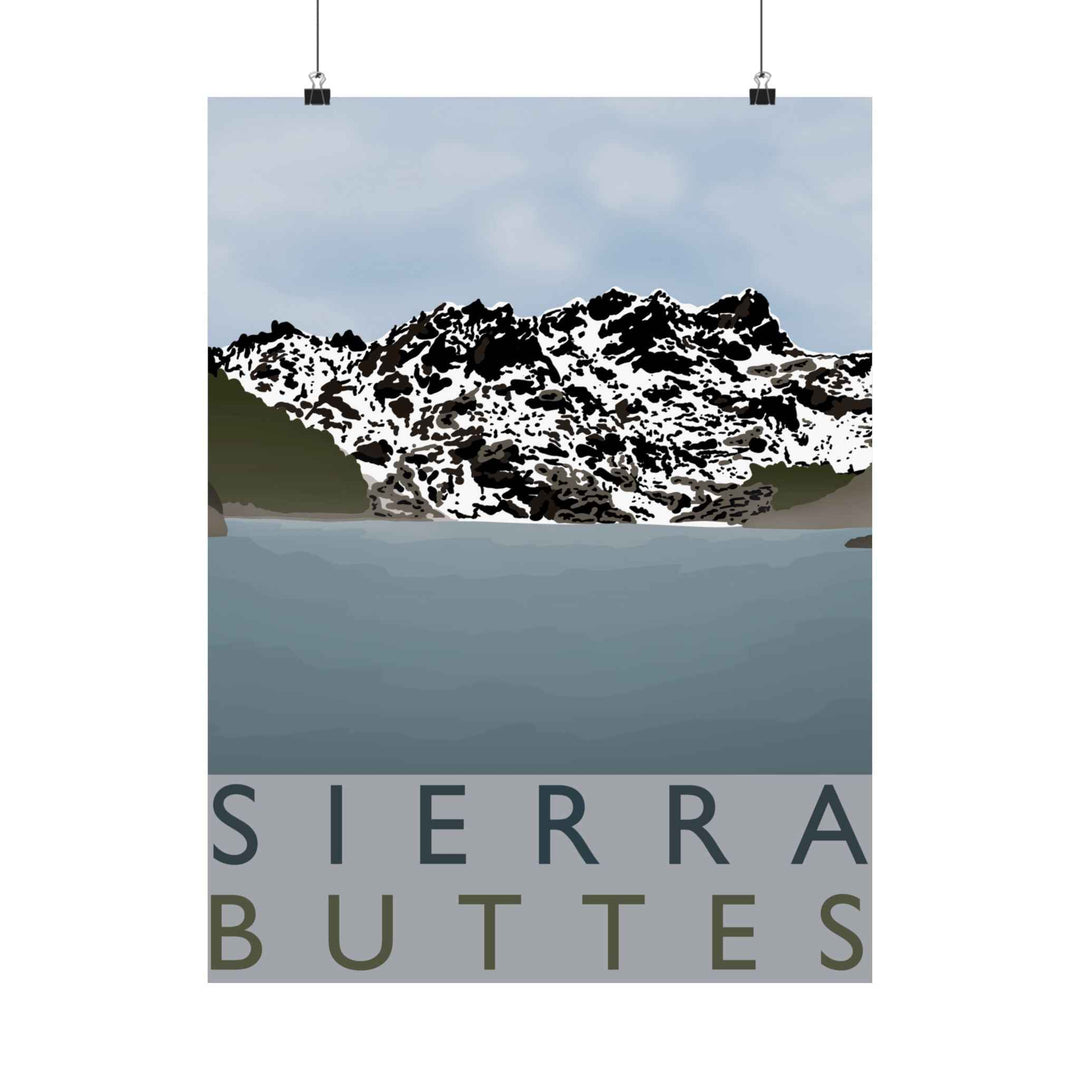 Sierra Buttes Minimalist Print