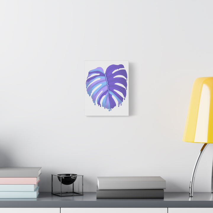 Purple Monstera Canvas Print The Potted Pixel Modern Wall Art For Living Room Decor
