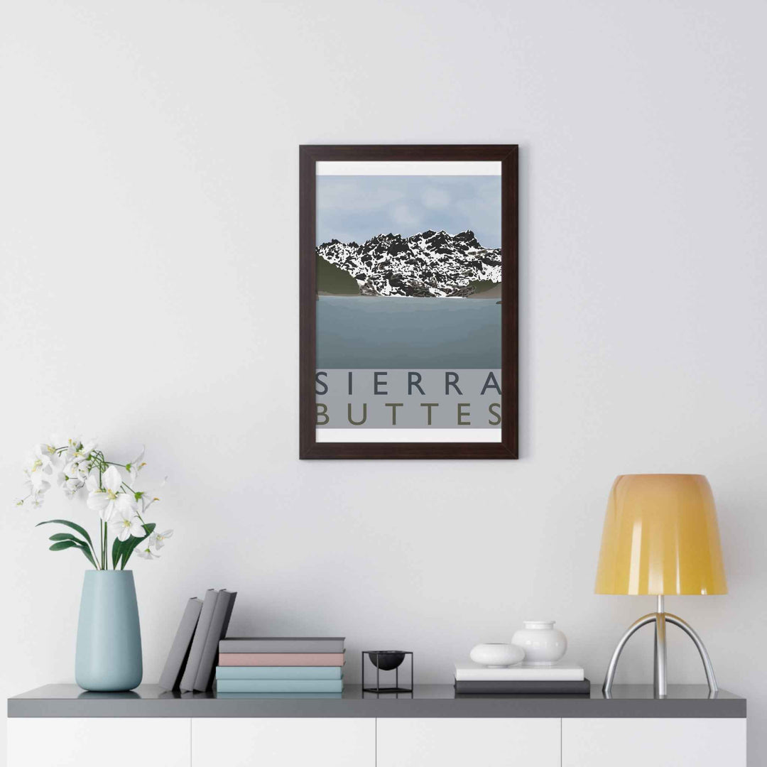 Sierra Buttes Minimalist Framed Print