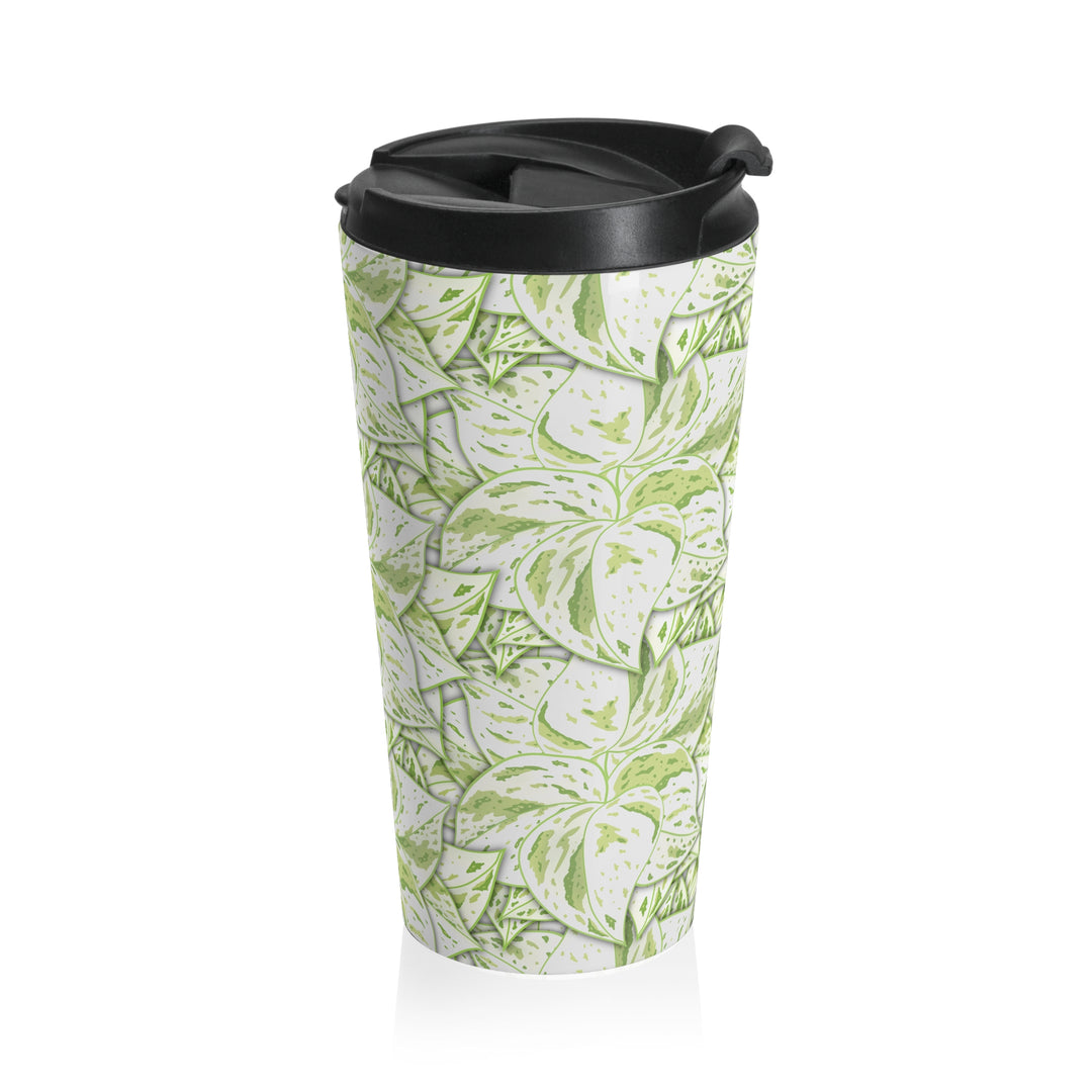 Snow Queen 20 Oz Stainless Steel Travel Tumbler With White Foliage Design For Hot And Cold Coffee