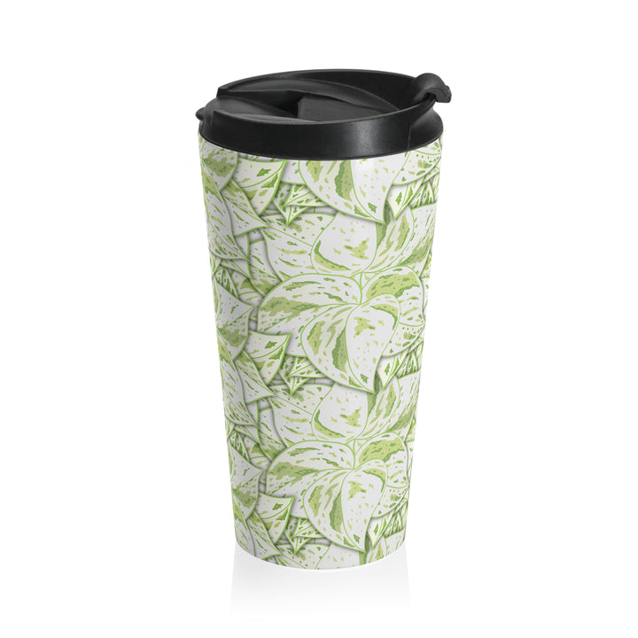 Snow Queen 20 Oz Stainless Steel Travel Tumbler With White Foliage Design For Hot And Cold Coffee