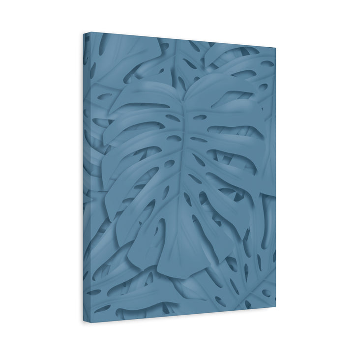 Monstera Canvas Art Blue Monstera Print With Durable Matte Finish For Modern Indoor Wall Decor
