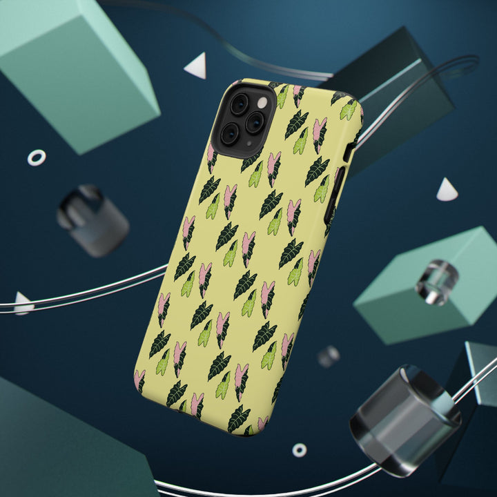 Alocasia Pattern Phone Case – Dual Layer Protective Cover