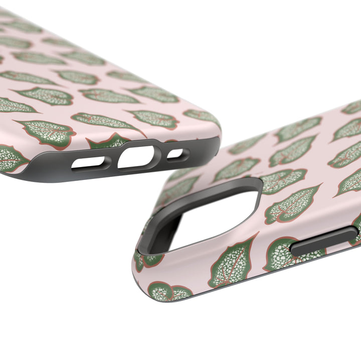 Begonia Pattern Phone Case – Dual Layer Protective Cover