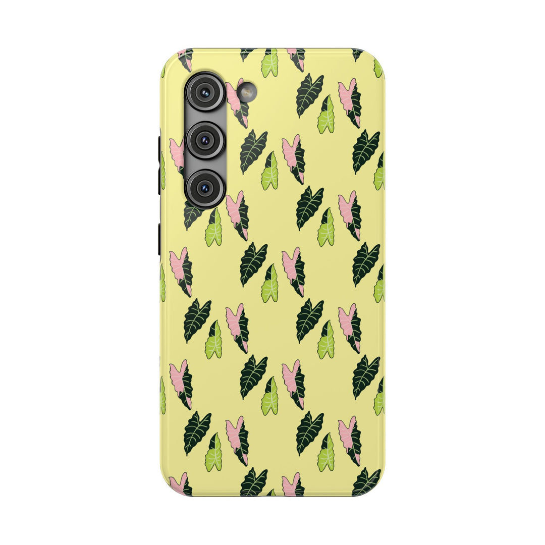 Alocasia Pattern Phone Case – Dual Layer Protective Cover