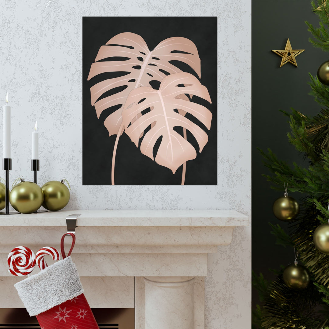 Pink Monstera Botanical Print – Unframed Wall Art