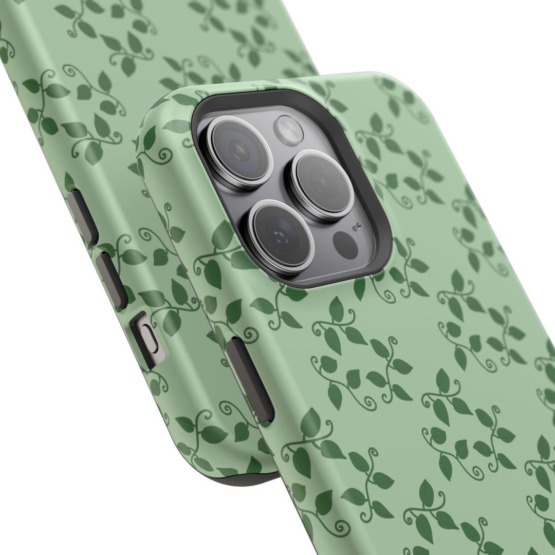 Pothos Pattern Phone Case – Dual Layer Protective Cover