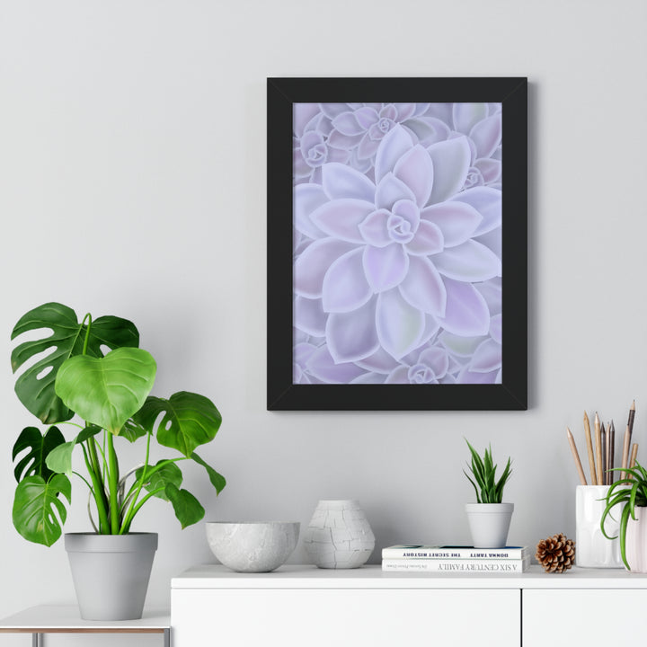 Graptopetalum Murasaki Succulent Framed Print – Botanical Wall Art - The Potted Pixel