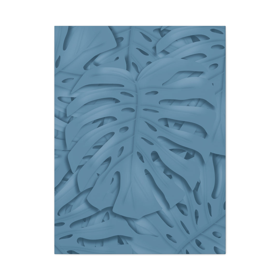 Monstera Canvas Art Blue Monstera Print With Durable Matte Finish For Modern Indoor Wall Decor