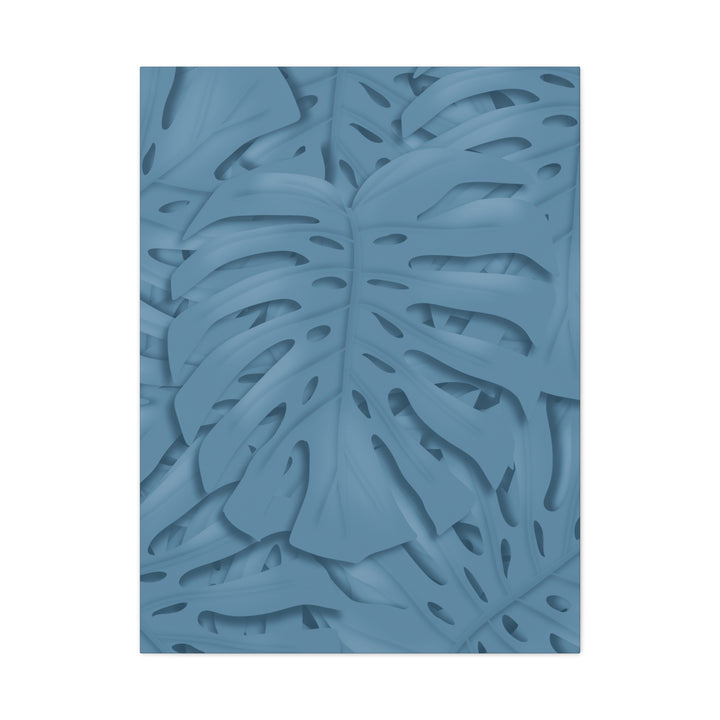 Monstera Canvas Art Blue Monstera Print With Durable Matte Finish For Modern Indoor Wall Decor