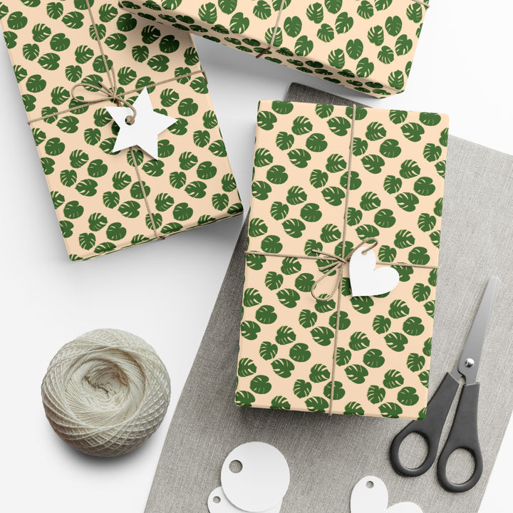 Monstera Pattern Wrapping Paper – Botanical Gift Wrap Roll