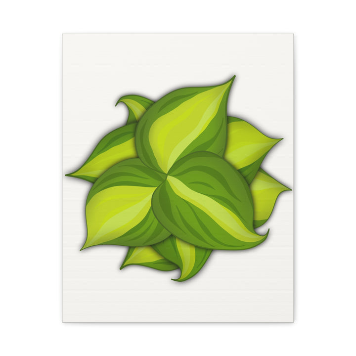 Philodendron Brasil Canvas Print Matte Stretched Canvas Indoor Plant Art For Modern Greenery Decor