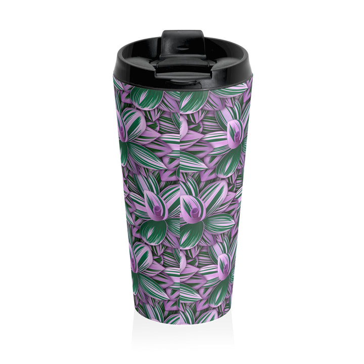 Tradescantia Nanouk Tumbler 20 Oz Insulated Travel Mug With Variegated Foliage Print Stainless Steel Vacuum Insulated