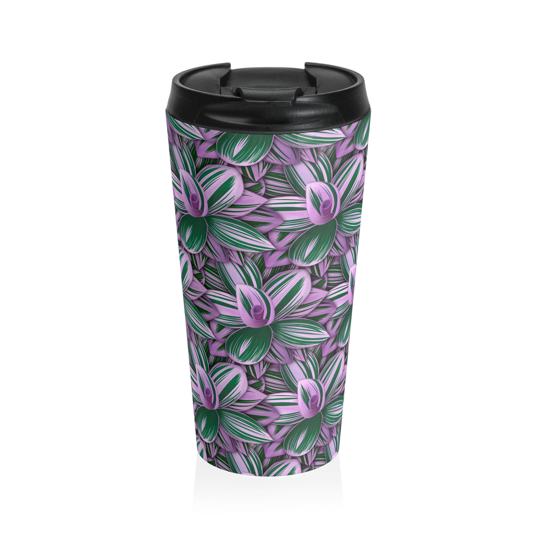 Tradescantia Nanouk Tumbler 20 Oz Insulated Travel Mug With Variegated Foliage Print Stainless Steel Vacuum Insulated