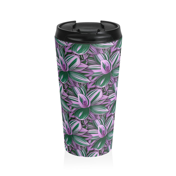 Tradescantia Nanouk Tumbler 20 Oz Insulated Travel Mug With Variegated Foliage Print Stainless Steel Vacuum Insulated